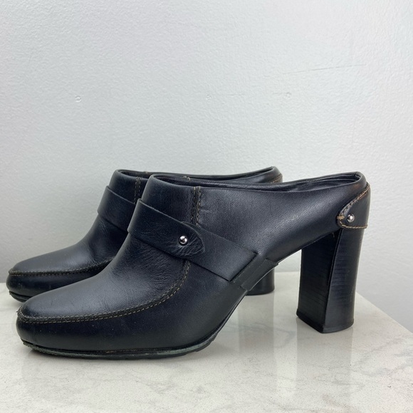 Cole Haan Sabrena Leather Heeled Slip On Clog - Picture 10 of 16